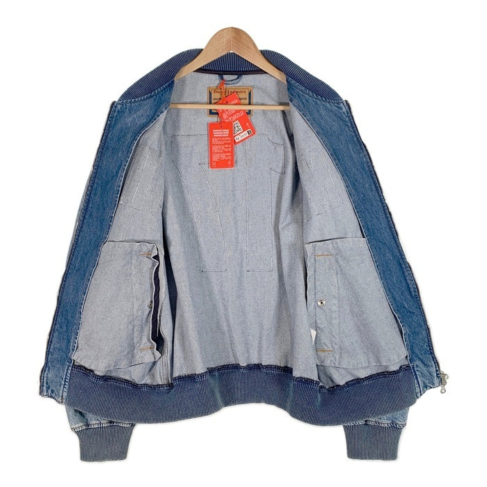 DIESEL ディーゼル D-VINZ Bomber Jacket デニム ボンバージャケット リブブルゾン ライトブルー 大谷サテンワッペンカスタム品 Size L 福生店