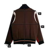 FENDI フェンディ 19SS Color-block Bomber Jacket ズッカ柄 ラインコットン ジップアップ トラック ジャケット ブラック ブラウン FY0960 A6ZY イタリア製 Size XL 福生店
