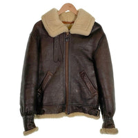 AVIREX アヴィレックス TYPE B-3 シープスキン 羊革 ムートン フライト ジャケット ブラウン 33H5595 USA製 Size 34 福生店