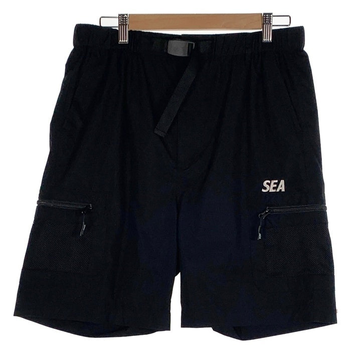 WIND AND SEA ウィンダンシー Water Repellent Nylon Cargo Shorts ナイロンカーゴショーツ ショートパンツ ブラック WDS-O-SUN-23-Q4-05 Size M 福生店