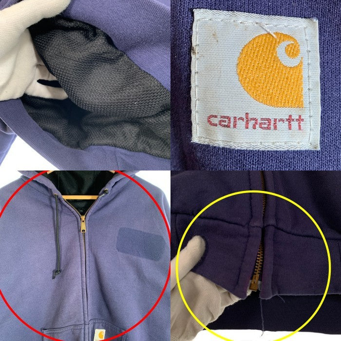 CARHARTT カーハート 裏地サーマル ジップアップ フーディー パーカー ネイビー J149 NVY Size X-Large Regular 福生店