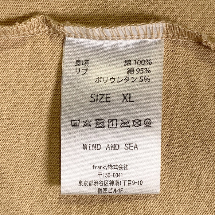 WIND AND SEA ウィンダンシー 24SS SEA Of L/S Tee プリント ロングスリーブTシャツ ベージュ WDS-O-SIG-24-Q3-CS-01 Size XL 福生店