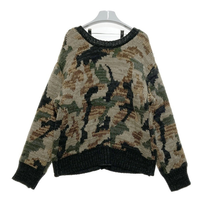 AVIREX アヴィレックス 2WAY パターンニットトップス カーディガン ベージュ sizeF 瑞穂店