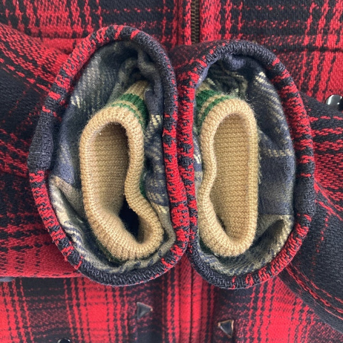 JELADO ジェラード Wool Hunting Jacket ウールハンティングジャケット フード付 チェック レッド size38 瑞穂店