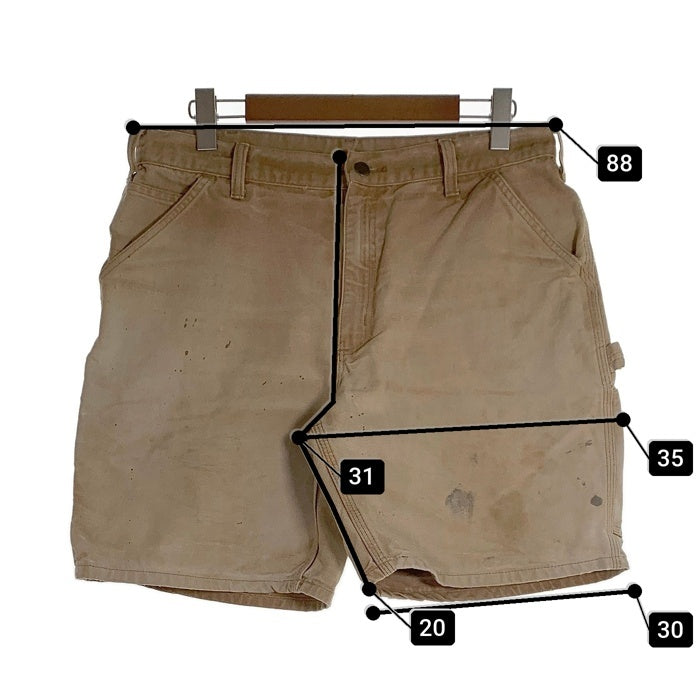 00's CARHARTT カーハート ダック ペインターショートパンツ ブラウン B25 BRN Size 36 福生店