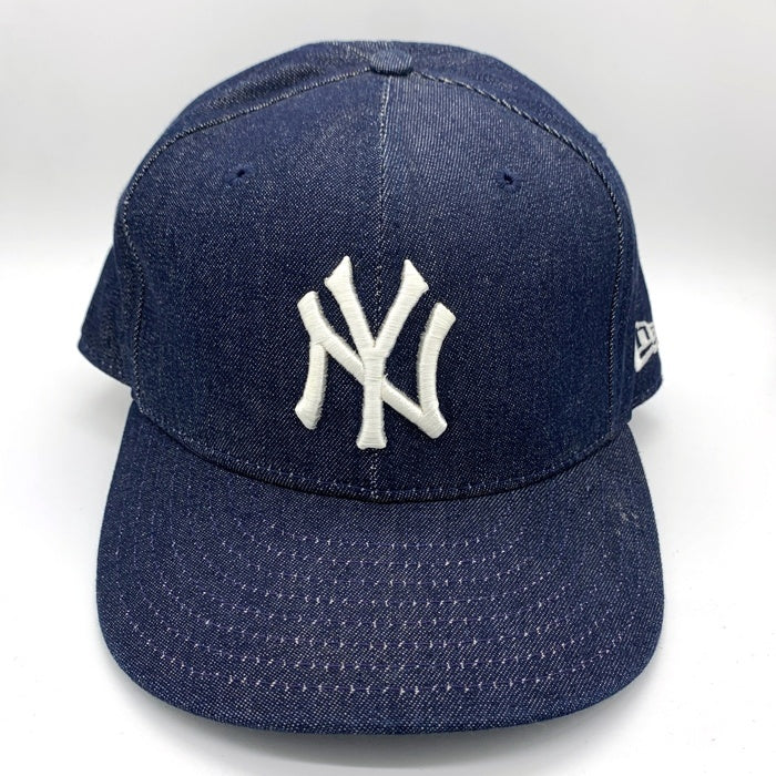 90's New Era ニューエラ 59FIFTY MLB ニューヨーク・ヤンキース デニムベースボールキャップ インディゴ USA製 Size 7 3/8 (58.7cm) 福生店