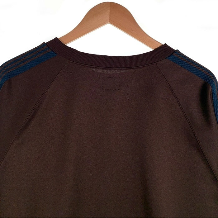Needles ニードルズ KEBOZ別注 Track Crew Neck Shirt トラッククルーネックシャツ パピヨン刺繡 ブラウン ネイビー LQ476 Size M 福生店