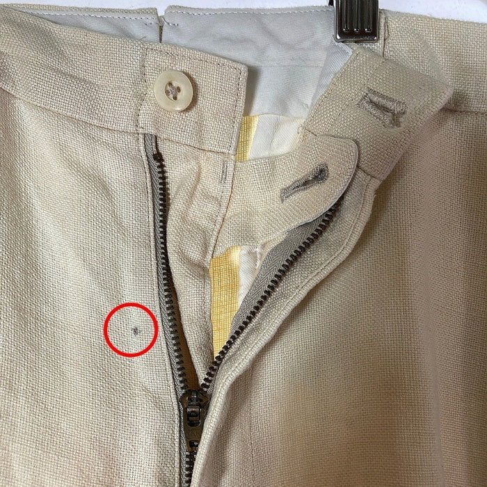 Polo Ralph Lauren ポロラルフローレン リネン ノータック スラックス アイボリー size82cm 瑞穂店