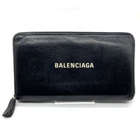 BALENCIAGA バレンシアガ ラウンドファスナー レザーウォレット 長財布 ブラック 661935 福生店