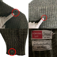 60's milwaukee knit  ミルウォーキーニット ラムズウール モヘア カーディガン グリーン WPL 10698 Size M相当 福生店