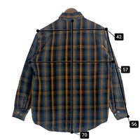 60's BIG MAC ビッグマック チェック フランネルシャツ イエロー ライトブルー ブラウン Size M 福生店