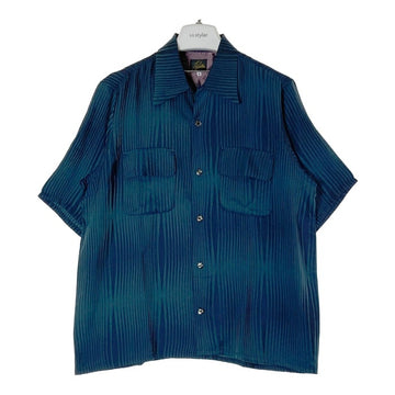 Needles ニードルズ MR147 S/S Classic Shirt 半袖クラシックシャツ ウェーブストライプ ネイビー sizeM 瑞穂店