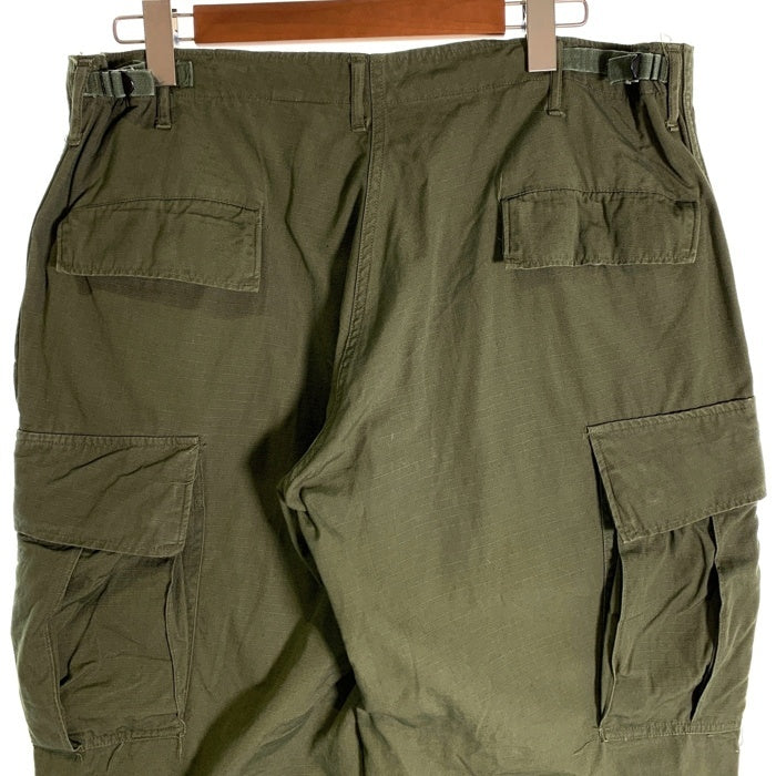 60’s  U.S.ARMY 米軍 ジャングルファティーグ ミリタリーカーゴパンツ リップストップ オリーブ 8405-935-3310 Size L-S 福生店