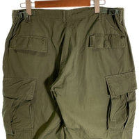 60’s  U.S.ARMY 米軍 ジャングルファティーグ ミリタリーカーゴパンツ リップストップ オリーブ 8405-935-3310 Size L-S 福生店