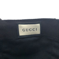 GUCCI グッチ インターロッキングG ロゴ刺繡 ベースボールキャップ ブラック Size M (58cm) 福生店
