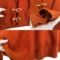 BURBERRY BLACK LABEL バーバリーブラックレーベル ショールカラーウールカーディガン オレンジ Size 3 福生店