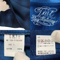 TMT ティーエムティー 15AW シャドーチェック ウエスタン ロングフランネルシャツ ブルー TSH-F15EC04 Size L 福生店