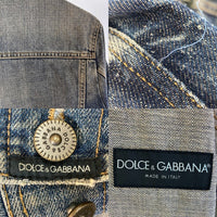 DOLCE&GABBANA ドルチェアンドガッバーナ ダメージ加工 Gジャン デニムジャケット インディゴ size44 瑞穂店