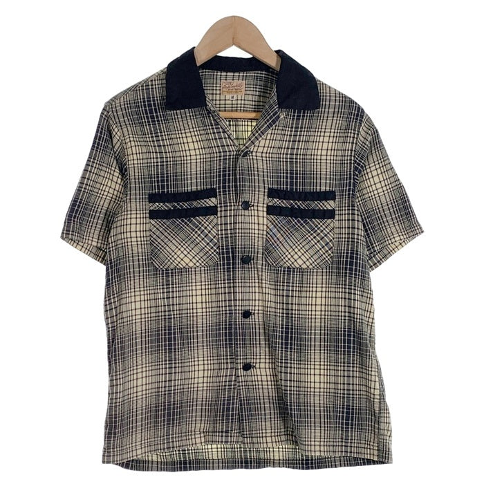 Style Eyes スタイルアイズ オープンカラー チェックシャツ 半袖 ブラック アイボリー SE35055 Size M 福生店