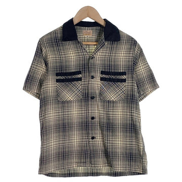 Style Eyes スタイルアイズ オープンカラー チェックシャツ 半袖 ブラック アイボリー SE35055 Size M 福生店