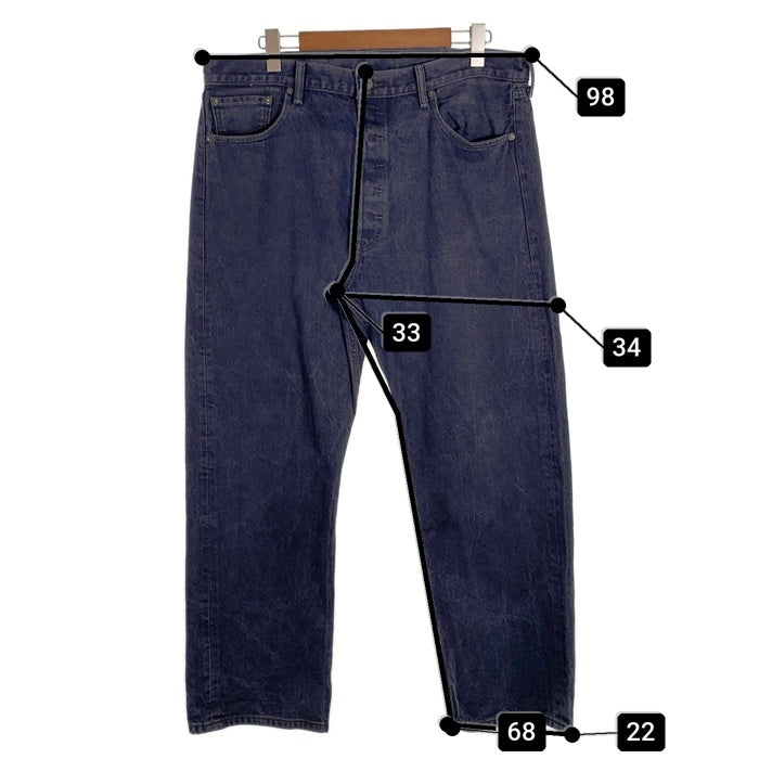Levi`s リーバイス 501 カラーデニムパンツ ジーンズ 後染め ブラック ネイビー 005011135 Size 40×30 福生店