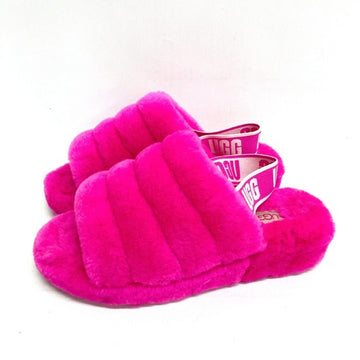 UGG アグ 1095119 フラッフ イヤー スライド ボア サンダル ピンク 24cm 瑞穂店