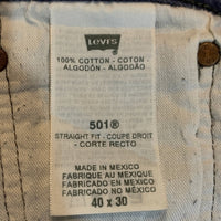 Levi`s リーバイス 501 カラーデニムパンツ ジーンズ 後染め ブラック ネイビー 005011135 Size 40×30 福生店