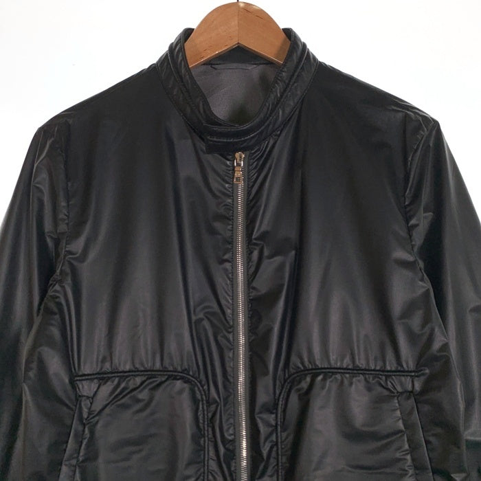 PRADA SPORT プラダスポーツ バンドカラー ジップアップ ナイロンジャケット ポリウレタンコーティング ブラック SGH223 Size 48 福生店
