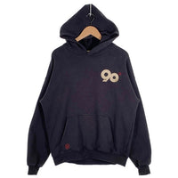 9090 ナインティナインティ 90 Logo Original Hoodie プルオーバーフーディー パーカー ロゴ刺繡 ネイビー NN1831 Size L 福生店