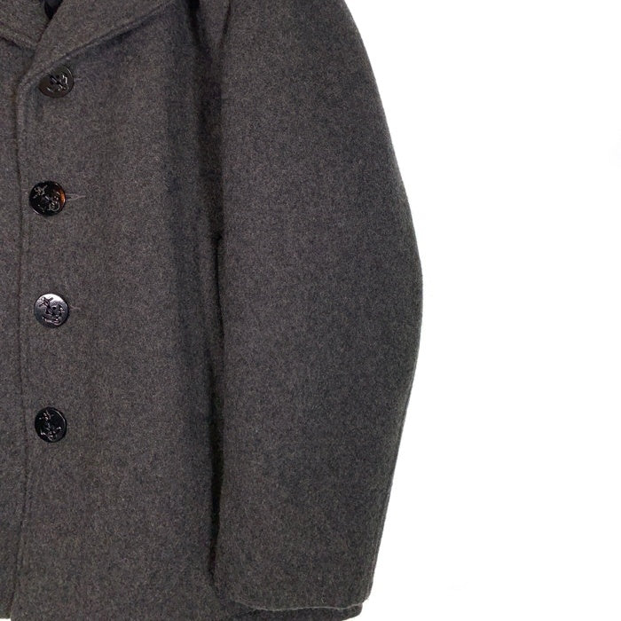 Schott ショット シングル ウール ピーコート 裏キルティング グレー Size 40 福生店