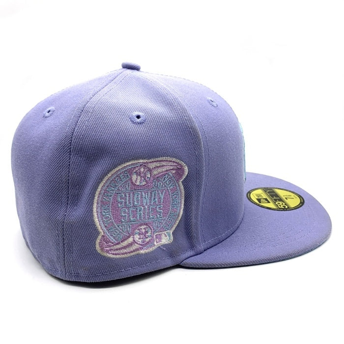 NEW ERA ニューエラ THE CAP 59FIFTY FRAGRANT LAVENDER ニューヨークヤンキース ベースボールキャップ サイドパッチ ラベンダー Size 7 3/8 (58.7cm) 福生店