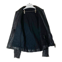 junhashimoto ジュンハシモト LET0015 WCF03 カウレザー シングル ライダースジャケット ブラック size4 瑞穂店