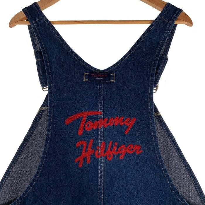 TOMMY JEANS トミージーンズ デニム オーバーオール インディゴ チェーン刺繡 Size L 福生店