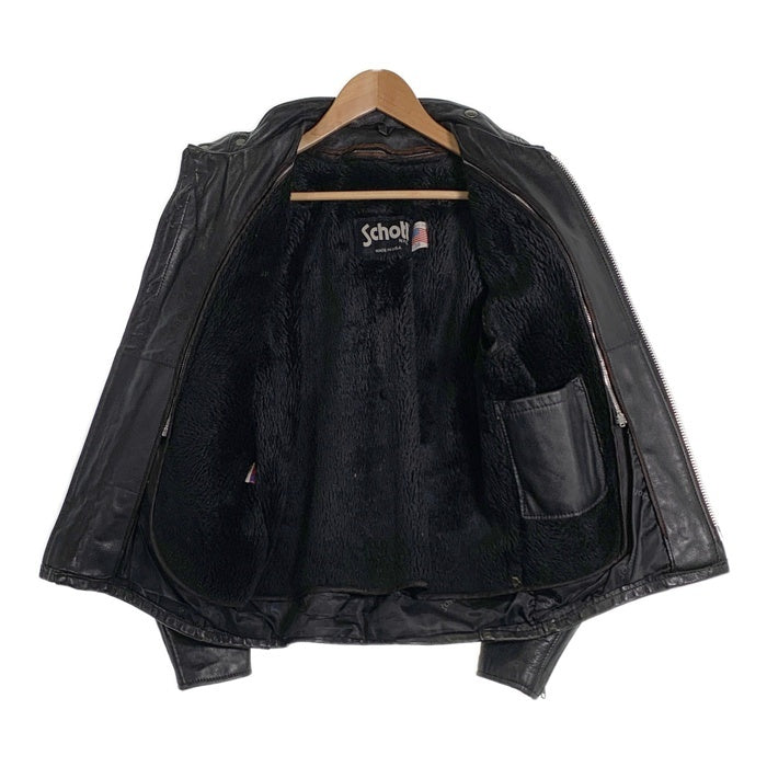Schott ショット レザーシングルライダースジャケット ブラック 641 ボアライナー付 Size 38 福生店
