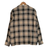 TENDERLOIN テンダーロイン 08AW T-WOOL SHIRT オンブレチェック オープンカラー ウールシャツ ベージュ Size M 福生店