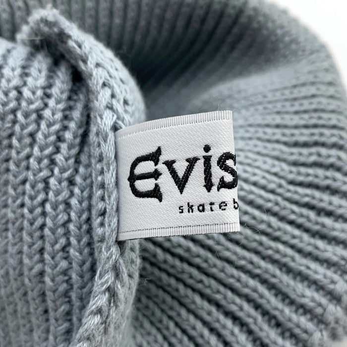 EVISEN SKATEBOARDS エビセン スケートボード LOGO BEANIE ロゴビーニー ニット帽 刺繡ロゴ グレー 福生店