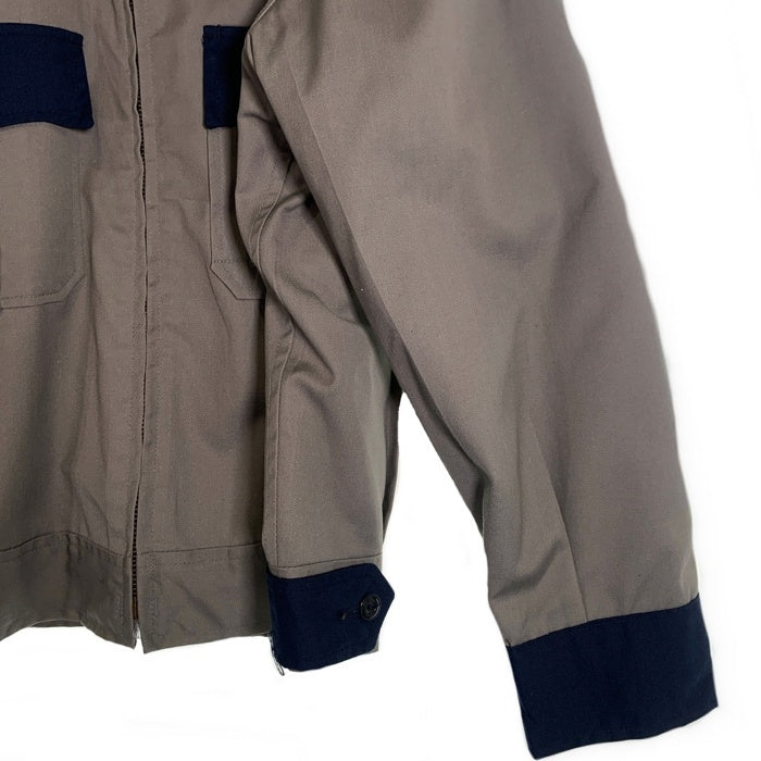 60-70's 2トーン ワークジャケット ジップアップ グレー ネイビー コットン ポリエステル TALON Size 40 福生店