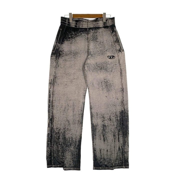 DIESEL ディーゼル P-LEO DEV TROUSERS バーンアウトトラウザー スウェットパンツ コットン ポリエステル グレー やや薄手 A14750 Size L 福生店