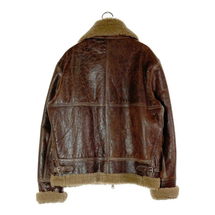 Delan デラン SHEARLING シアリング ボア レザージャケット ブラウン size52 瑞穂店