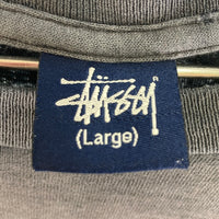 STUSSY ステューシー 前後プリント 紺タグ メキシコ製 Tシャツ グレー sizeL 瑞穂店