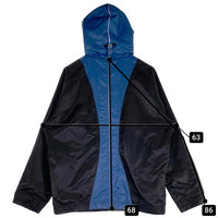 90-00's NIKE ナイキ ジップアップジャケット パーカー ブラック ブルー ポリエステル 白タグ Size XL(18-20) 福生店
