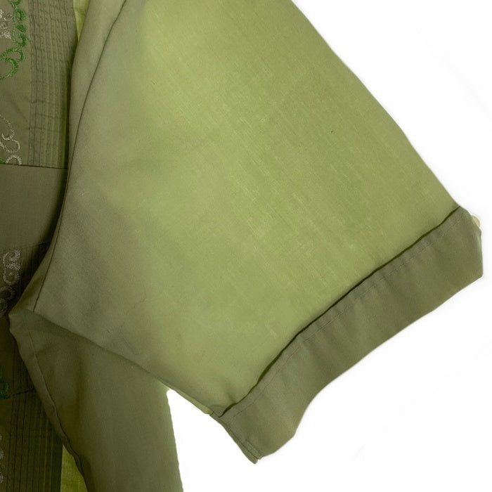 GUAYABERA Yucateca グアラベア ユカテック 半袖 キューバシャツ グリーン Size L 福生店