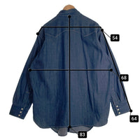 LEVI'S リーバイス デニム ウエスタン ショートホーン シャツ インディゴ 001L7-0002 Size XL 福生店
