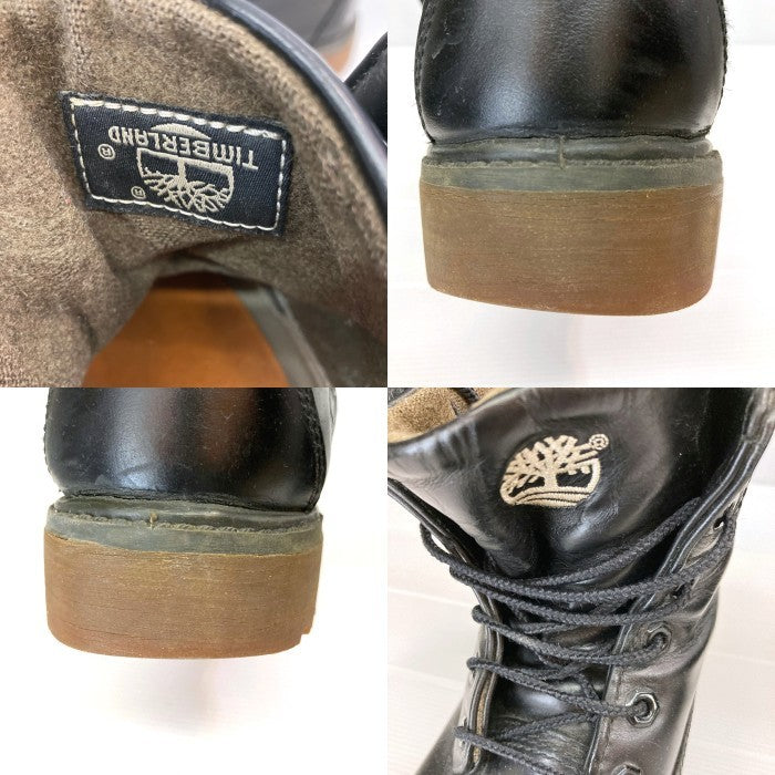 Timberland ティンバーランド HAINSWORTH 6ホール レザーブーツ ブラック Size 約25-26cm 瑞穂店