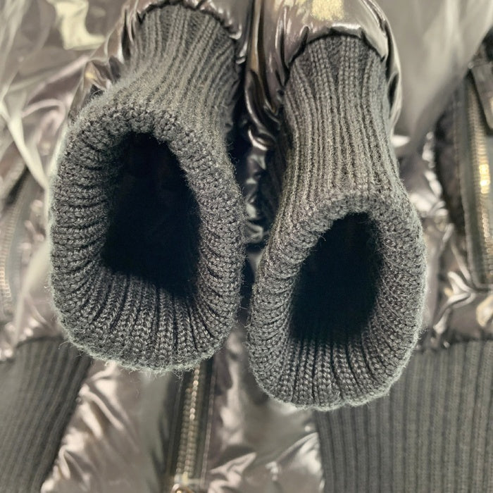 DUVETICA デュベティカ Greco グレコ ナイロン リブ ダウンジャケット ジップアップ ブラック Size 46 福生店
