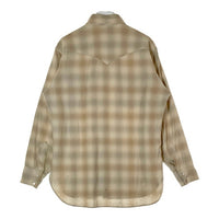 PENDLETON ペンドルトン 80's 白タグ ウール オンブレチェック ウエスタンシャツ ブラウン×ベージュ sizeL 瑞穂店