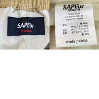 SAPEur サプール Corduroy Track Pants コーデュロイトラックパンツ ベージュ アイボリー Size XL 福生店