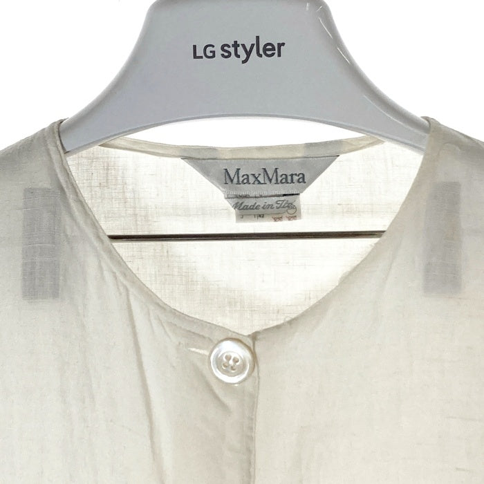 MAX MARA マックスマーラー リネンシャツ ホワイト size8 瑞穂店