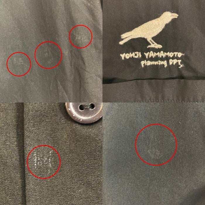 S'YTE サイト Yohji Yamamoto Planning Dept ヨウジヤマモト プランニングデプト 刺繡 ポケットシャツ ブラック size3 瑞穂店
