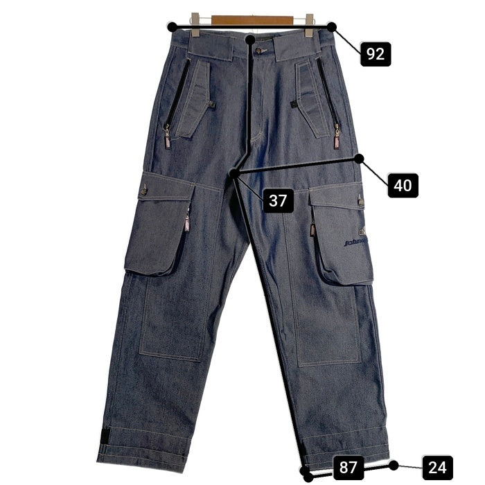 00's Johnny Blaze ジョニーブレイズ Method man メソッドマン WU-TANG CLAN ウータンクラン 光沢 ダブルニー デニム カーゴ  パンツ グレー Size W34 福生店